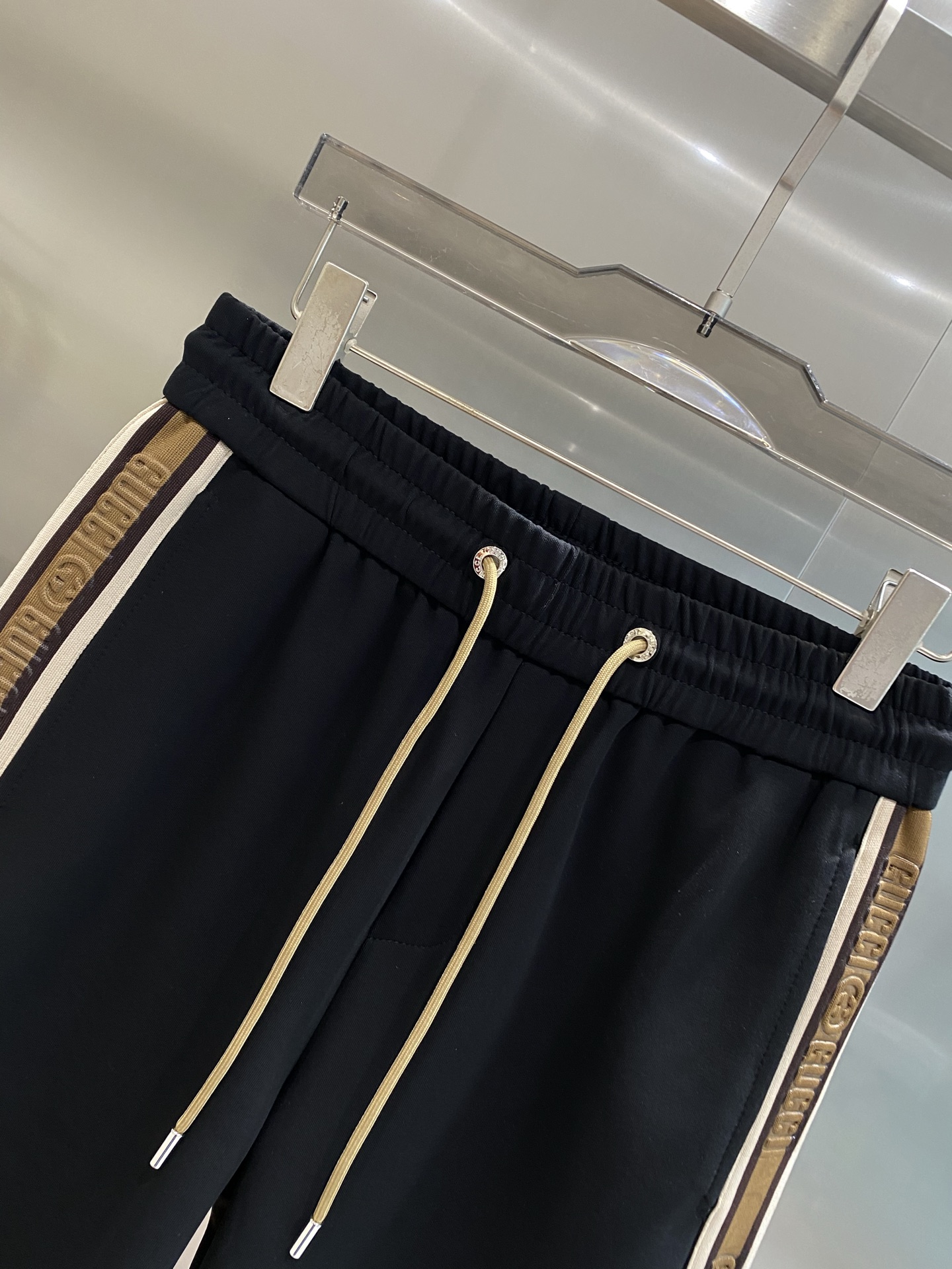 Black Side Printed Shorts