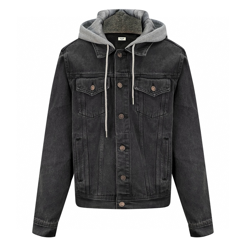 CELINE Hooded Denim Jacket