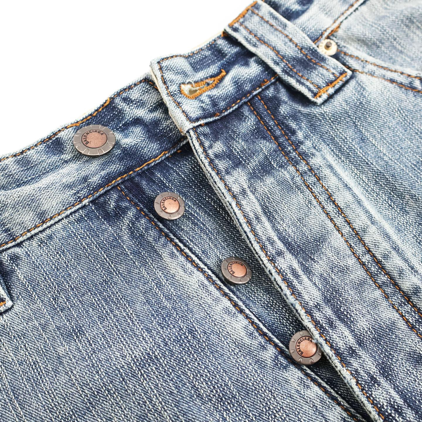 Red Lettering Embroidered Jeans