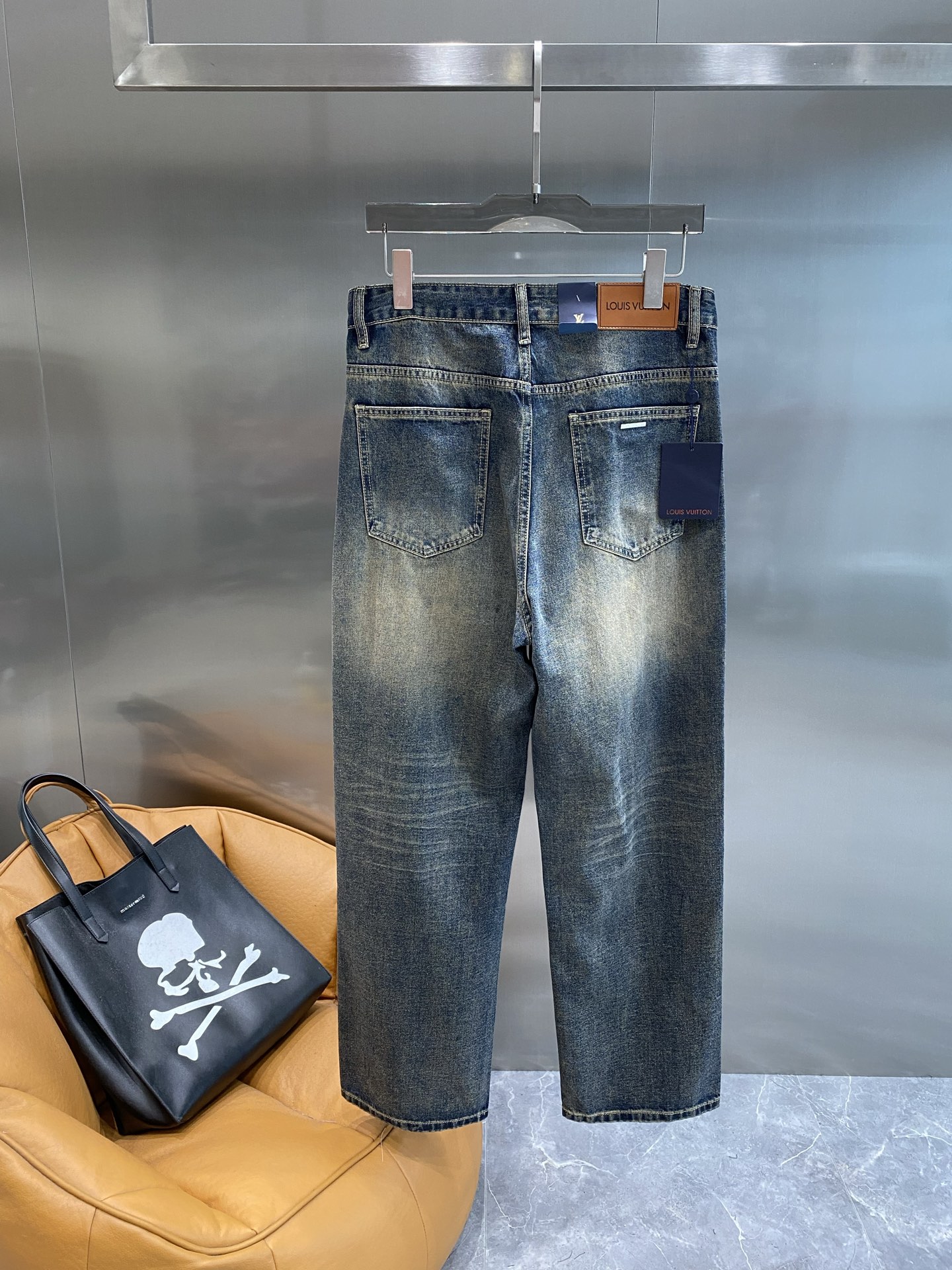 Men's Vintage Washed Denim Jeans