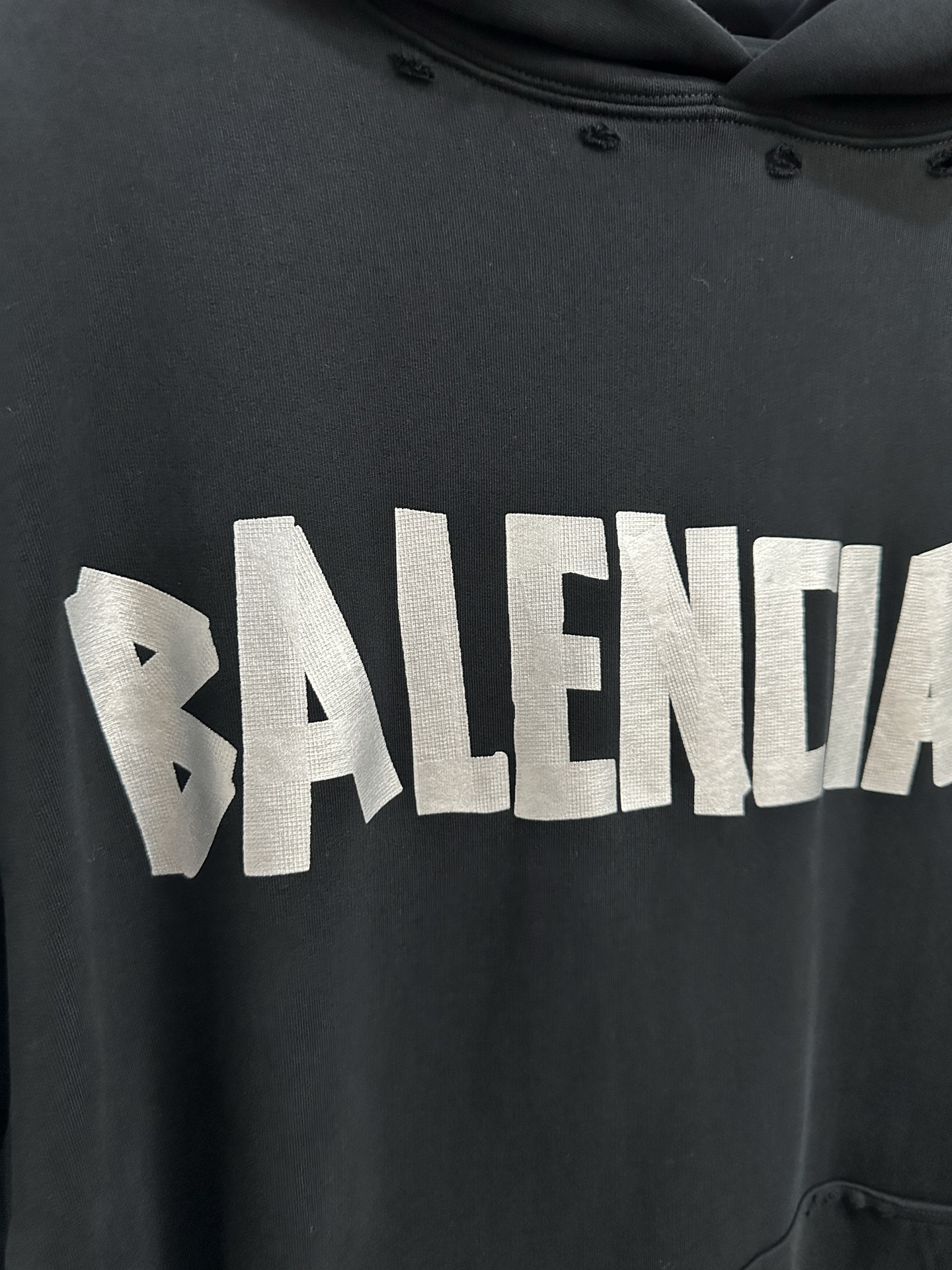 Masking Tape and Silver Tape Patchwork Hoodie