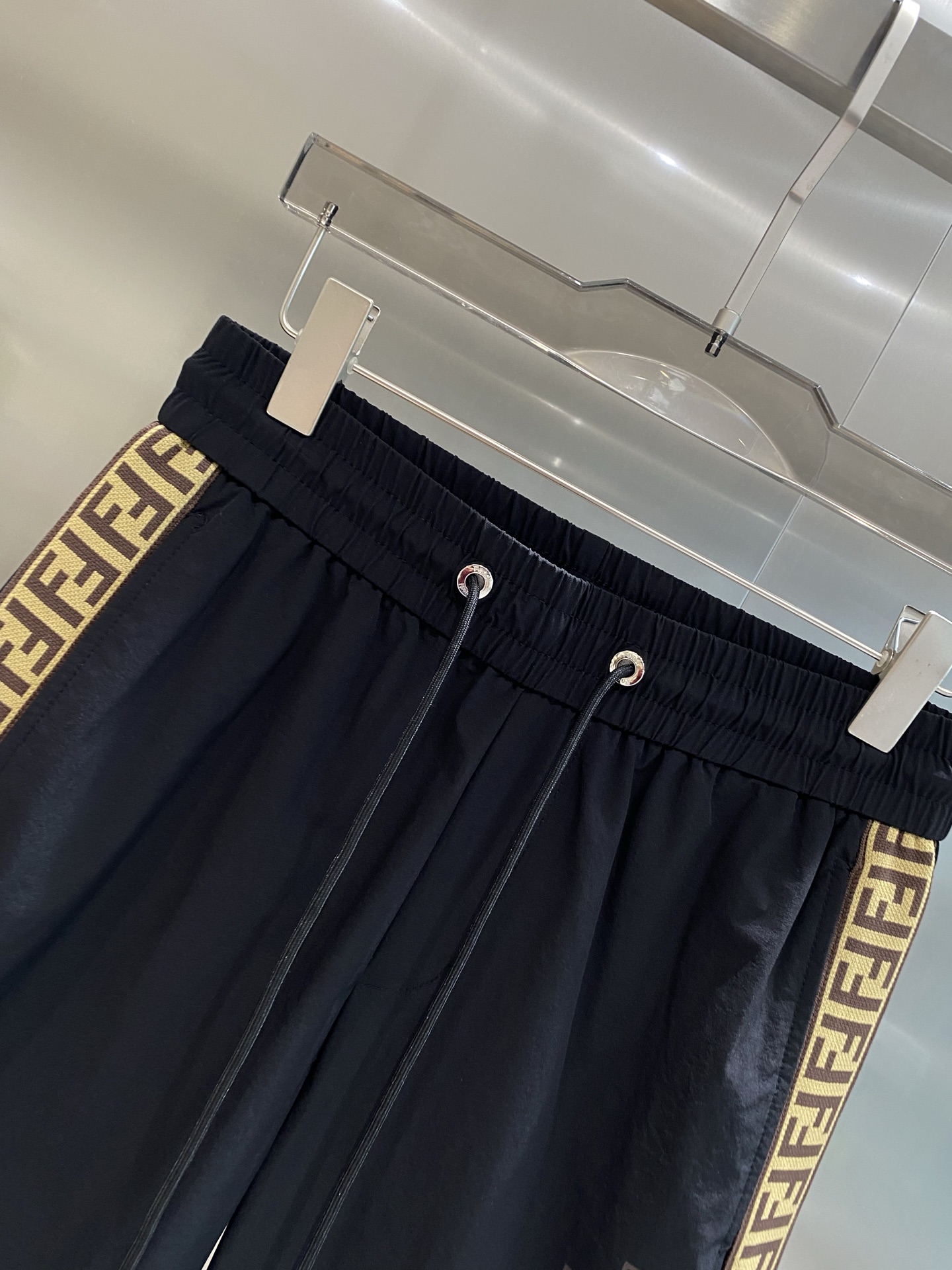 Black Side Printed Shorts