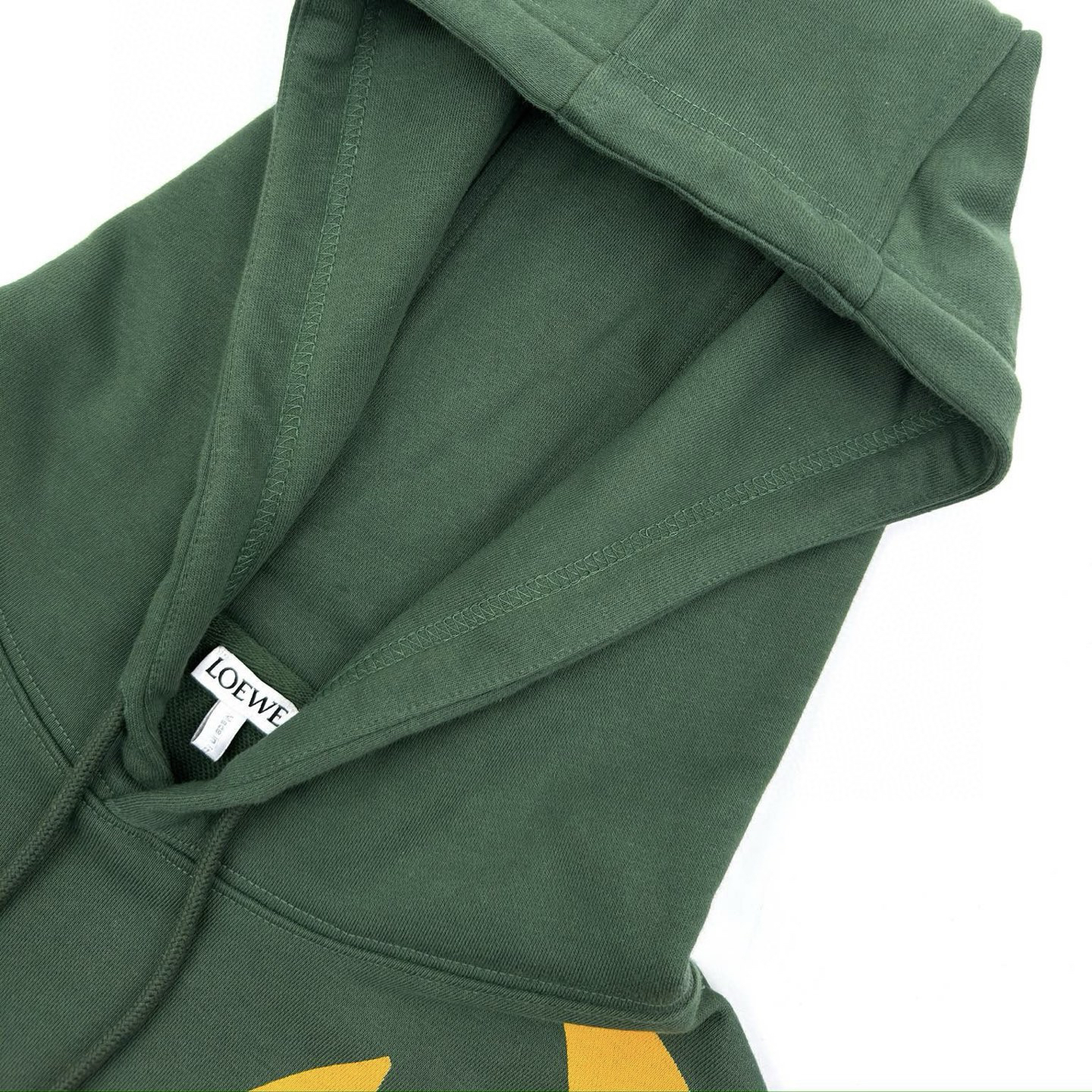 Cross-shoulder letter print hooded sweatshirt