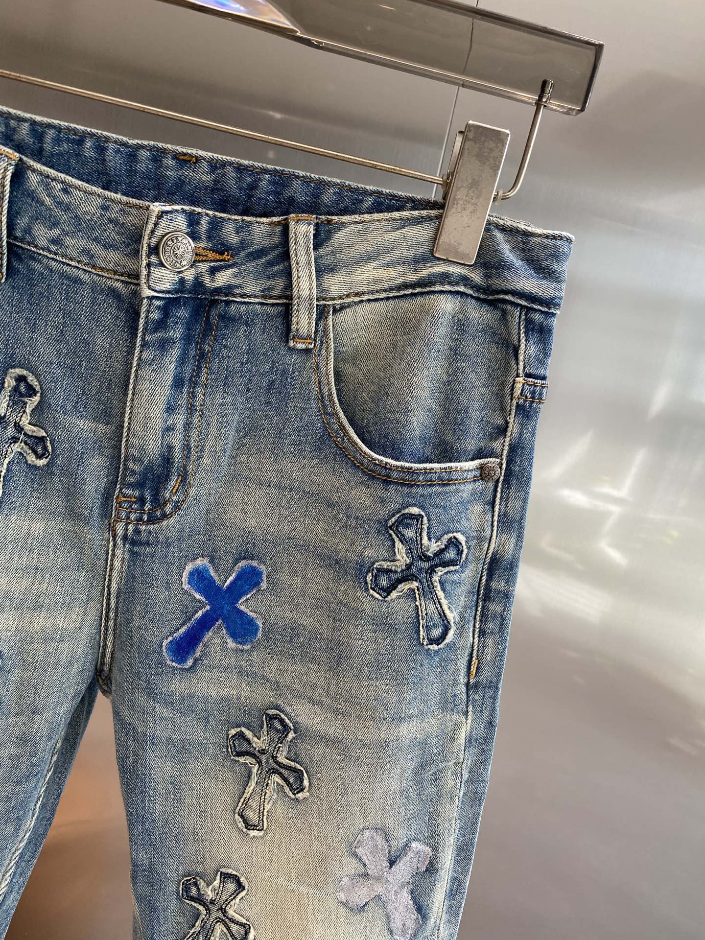 Washed Durable Denim Jeans