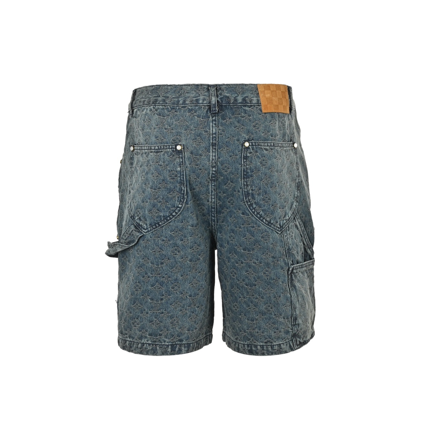 Retro Printed Denim Shorts