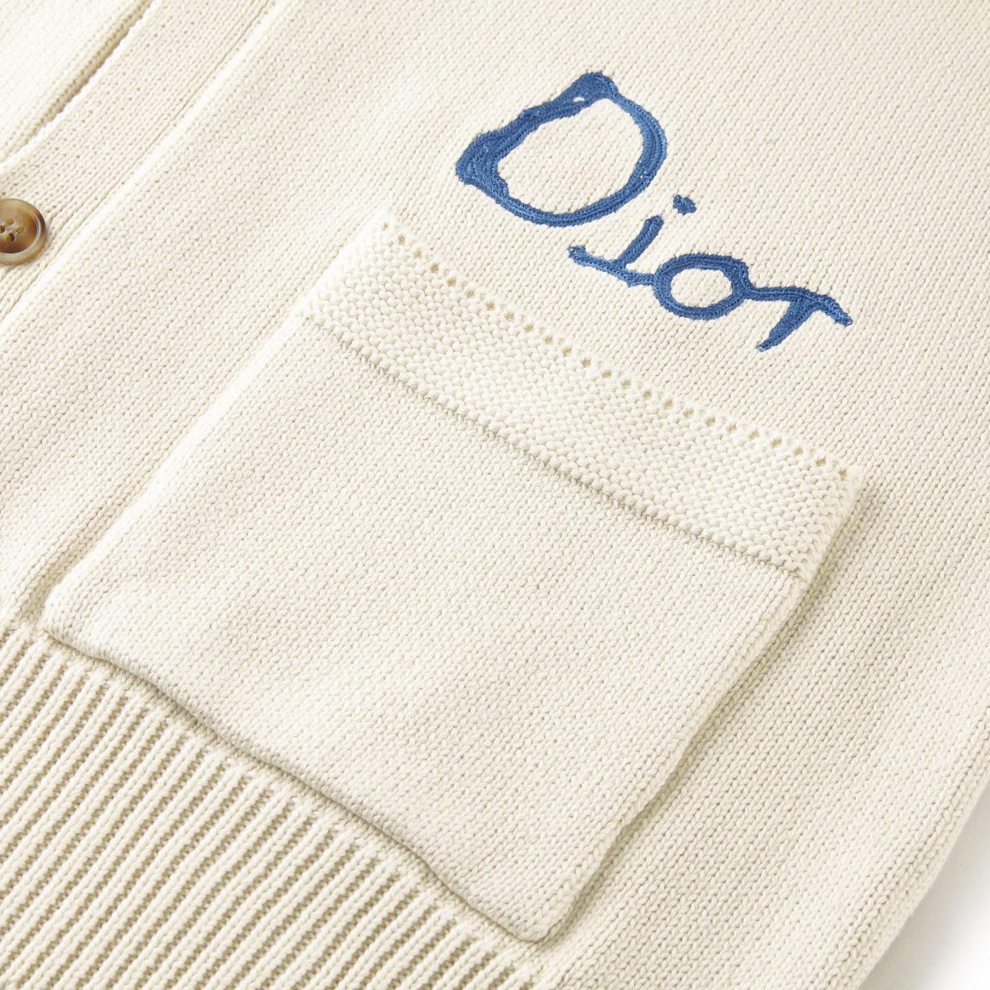 Friend embroidered blend cardigan