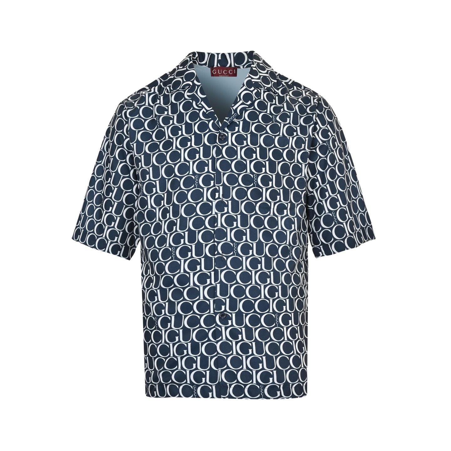 All-over bullet print short-sleeved shirt