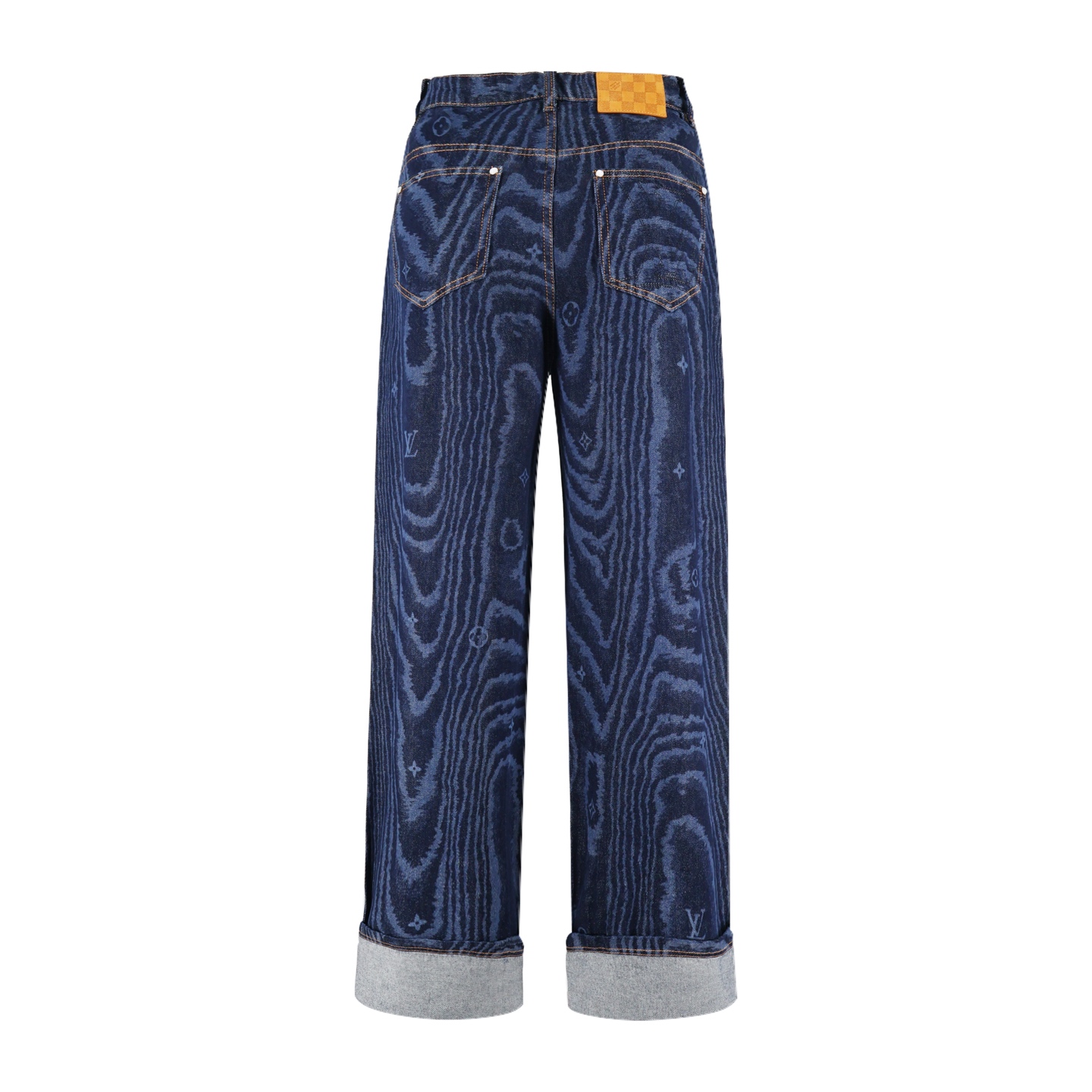 Men's Pixelated Tree Print Denim Jeans