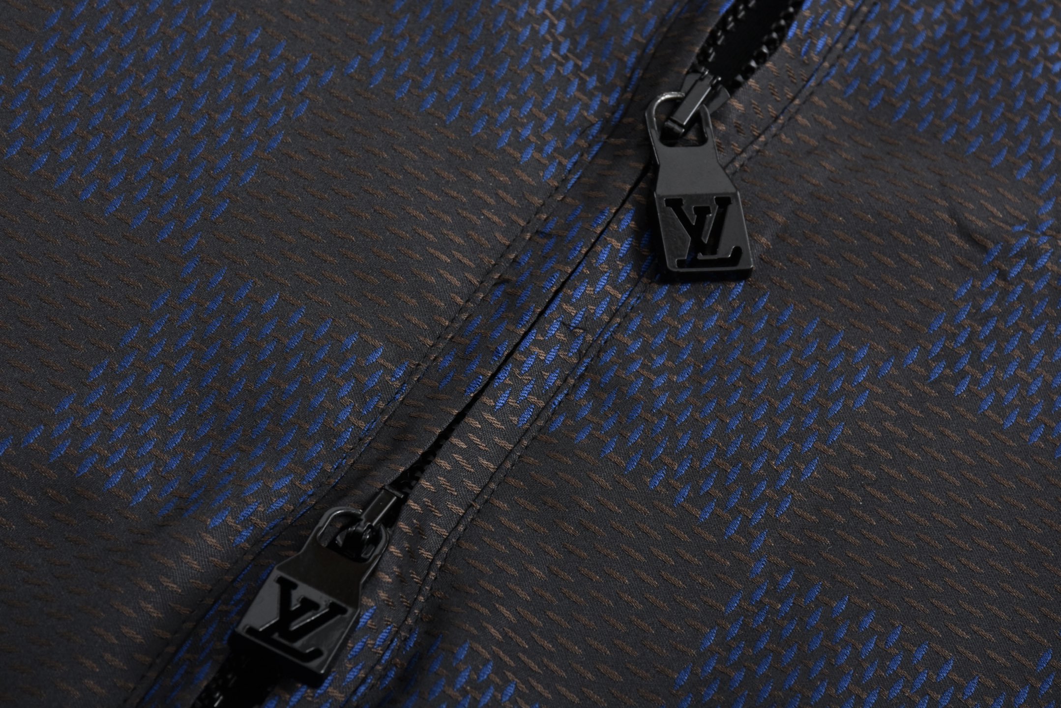 Checkerboard Beaded Stand Collar Jacket