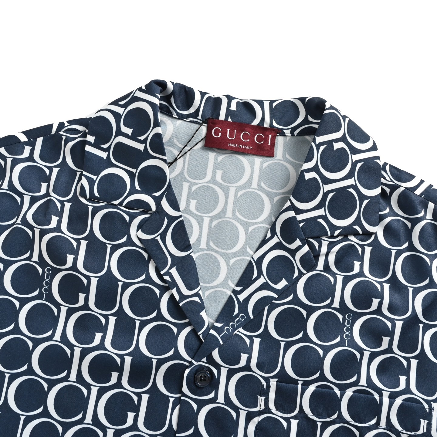 All-over bullet print short-sleeved shirt