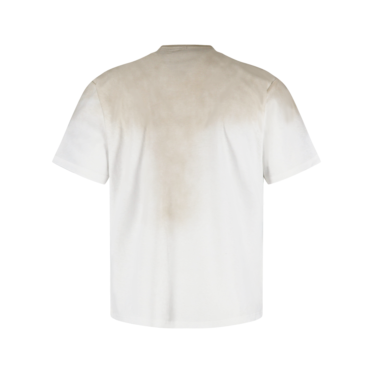 Mud-dyed washed distressed T-shirt