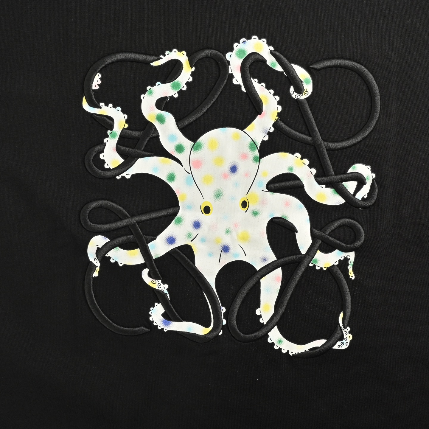 25SS Octopus Print Embroidered Logo T-Shirt