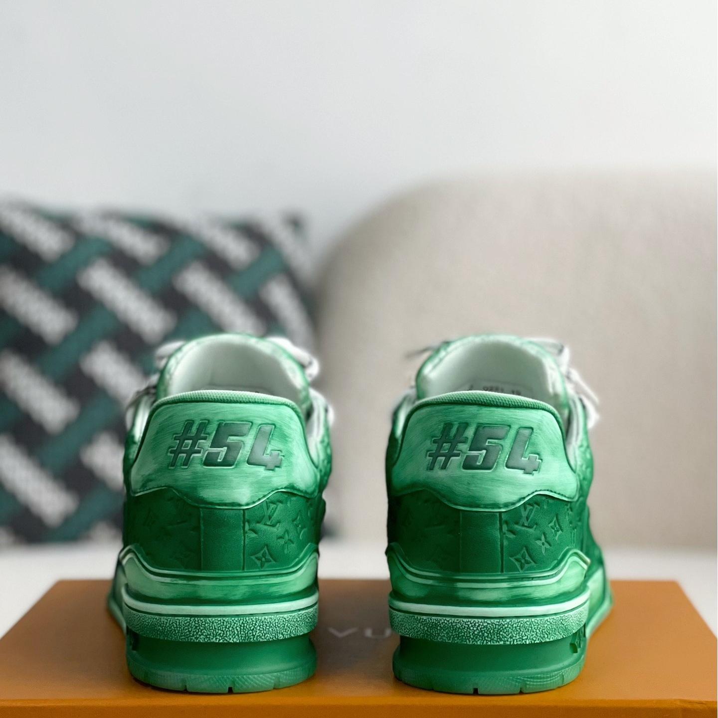 GREEN TRAINER SNEAKERS