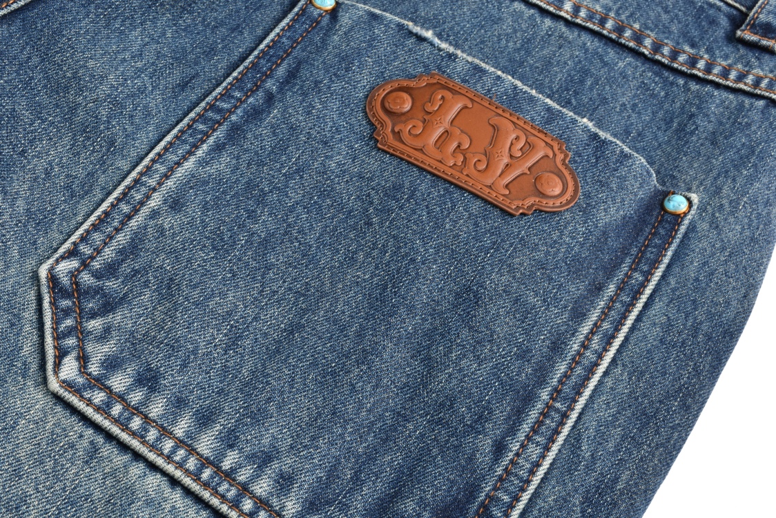 24FW Turquoise Utility Denim Pants