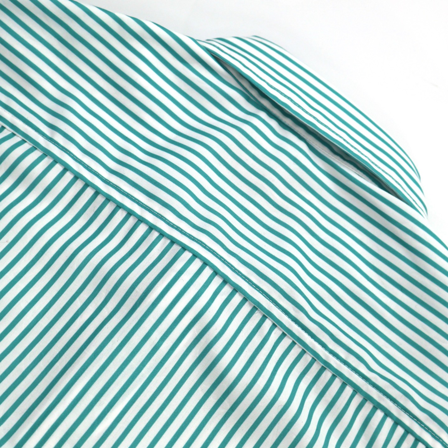 LU Jacquard Logo Green Striped Shirt