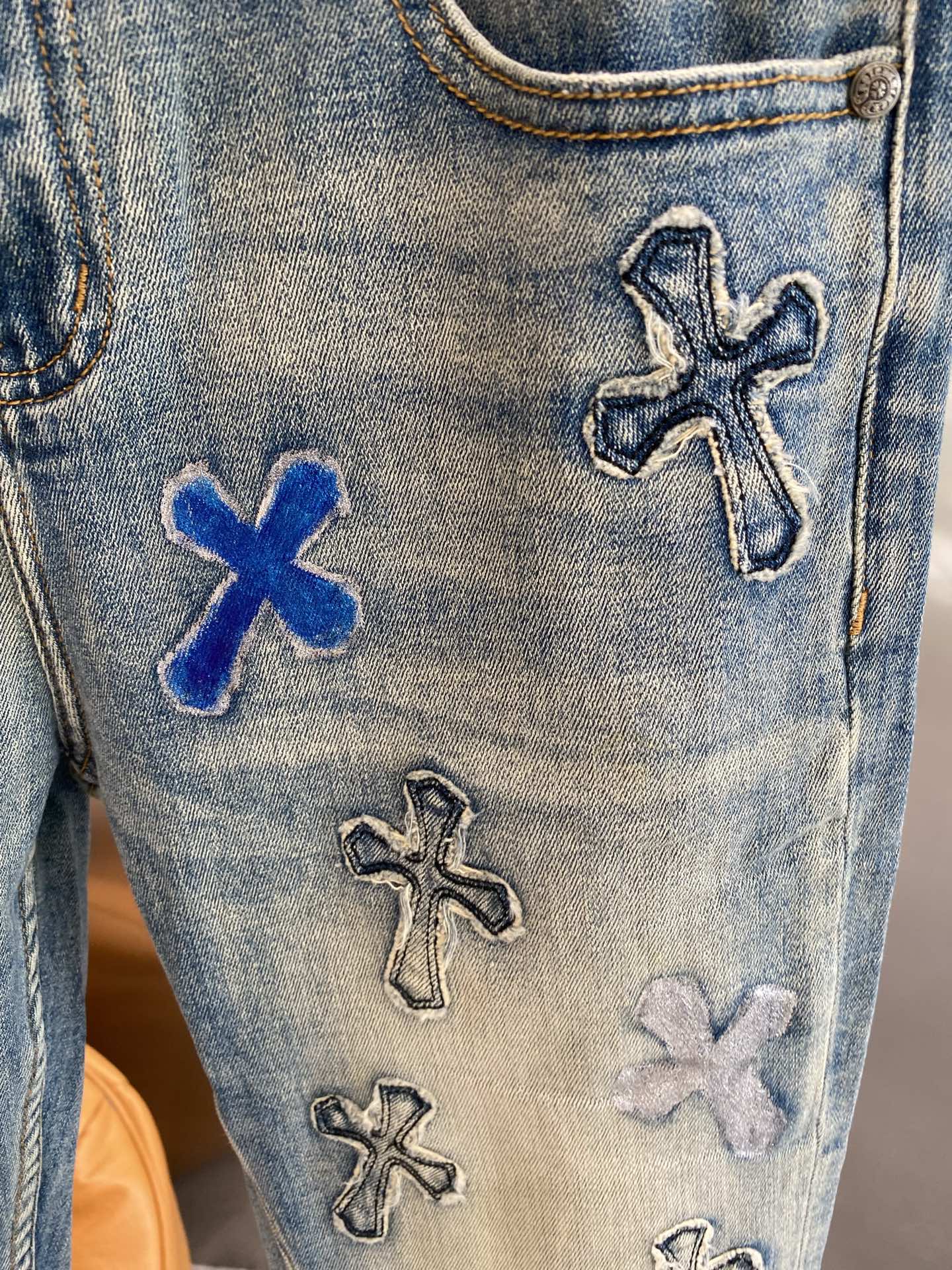 Washed Durable Denim Jeans