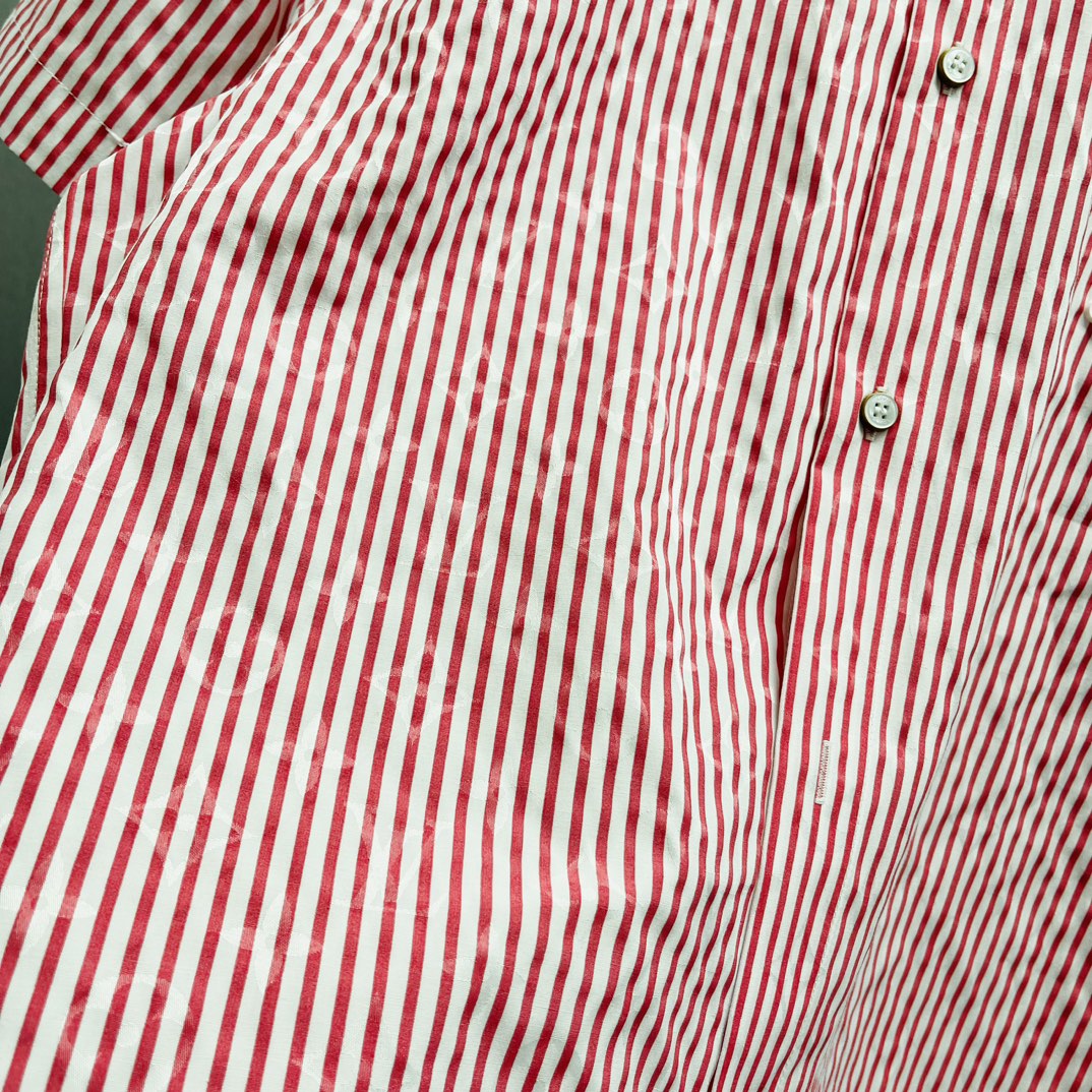 Striped Patchwork Short-Sleeve Shirt