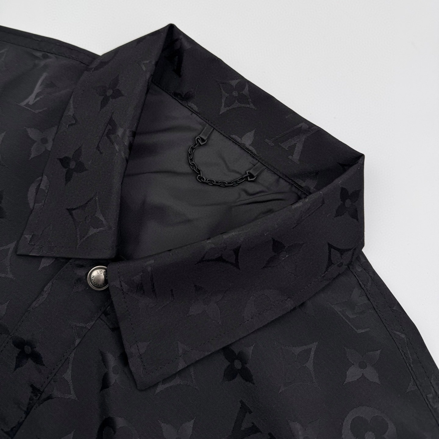 Silk all-over diamond print shirt