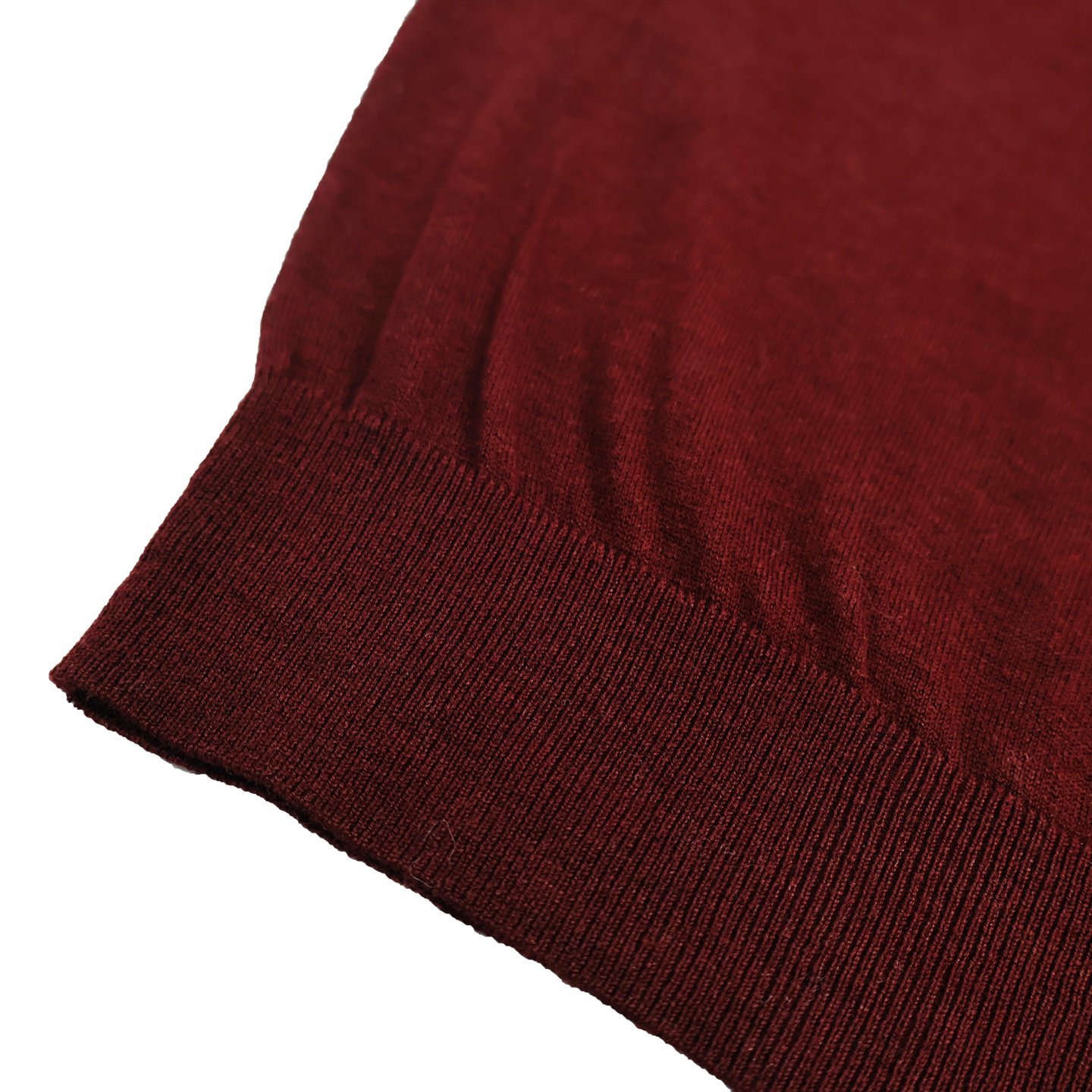 Wool knit short-sleeved T-shirt