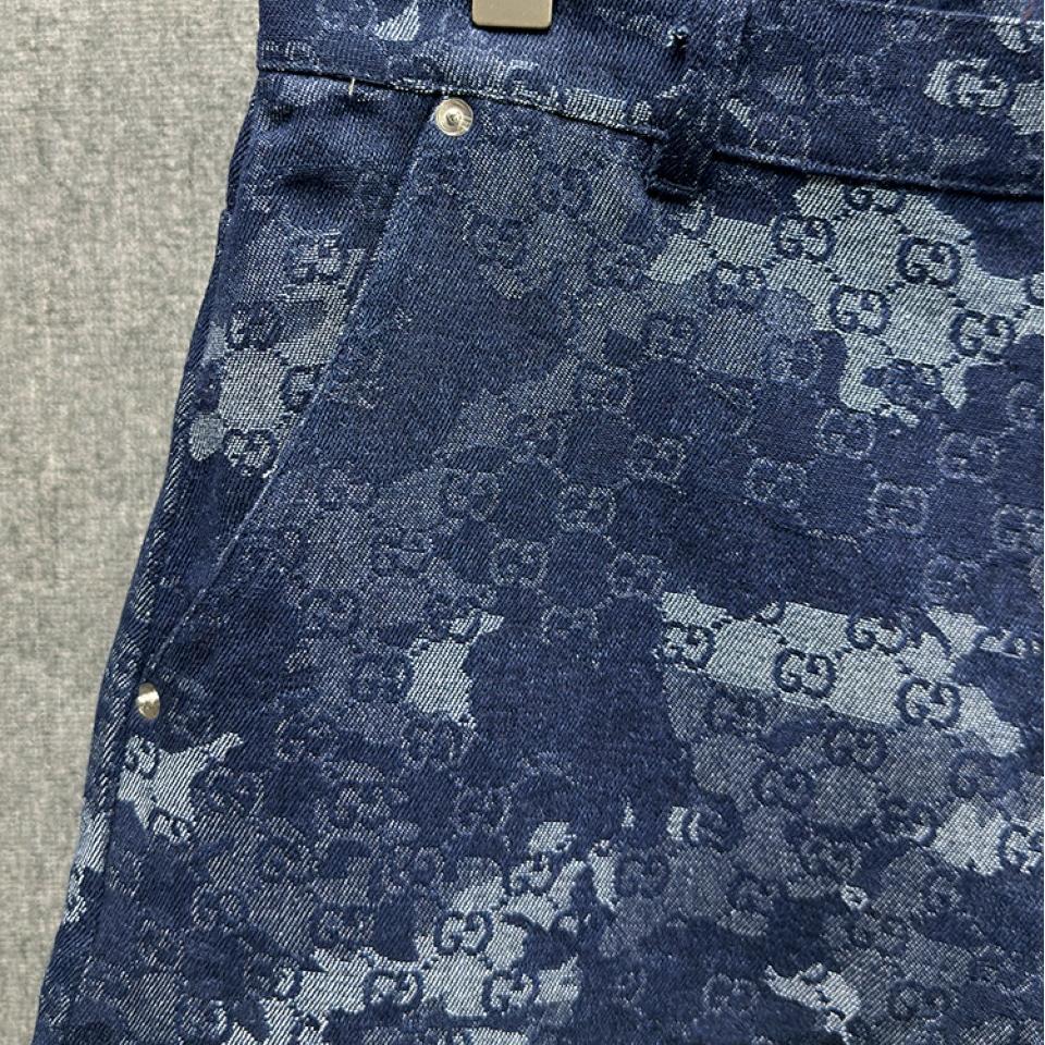 GG jacquard denim shorts