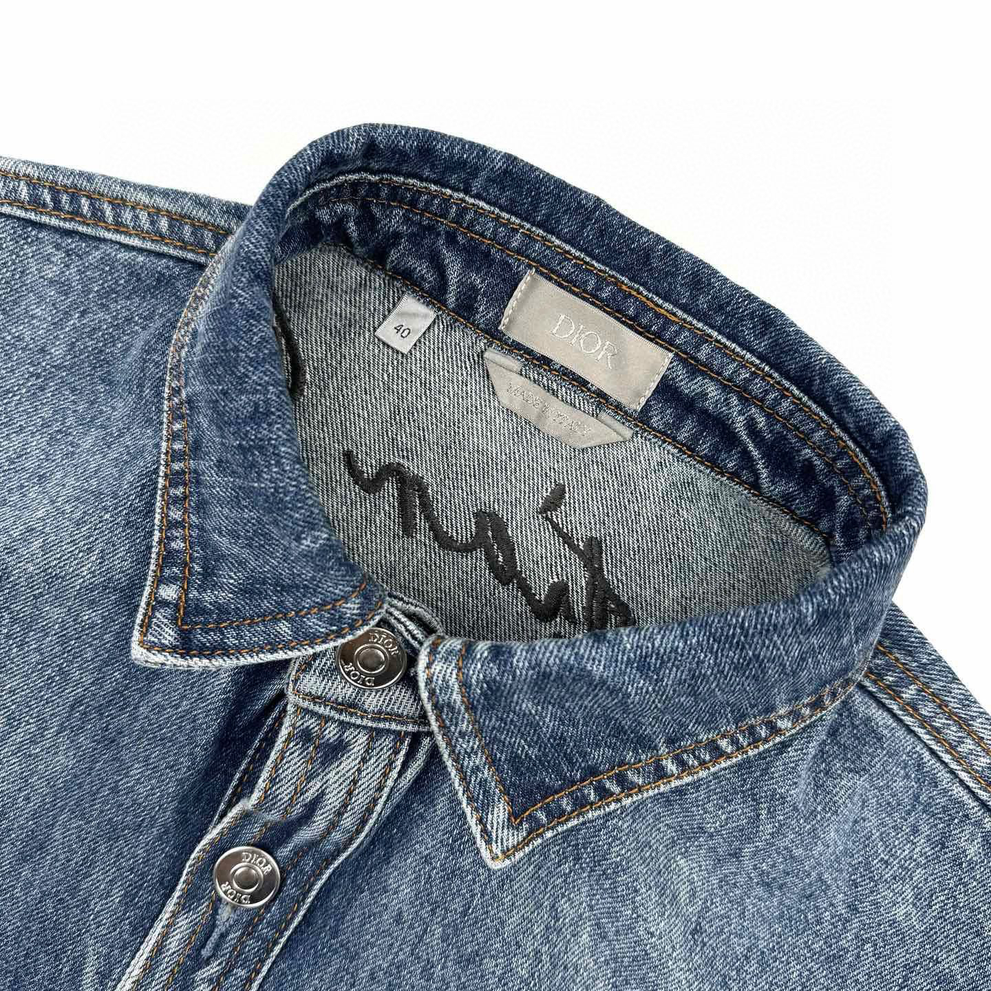 Lily of the Valley Signature Embroidered Denim Shirt