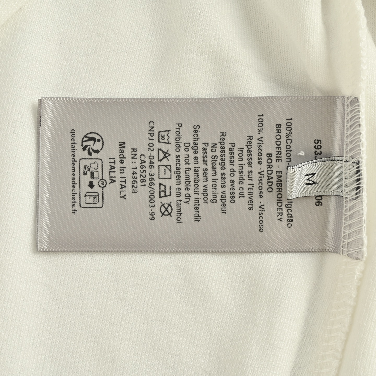 Embroidered Terry Fabric T-Shirt