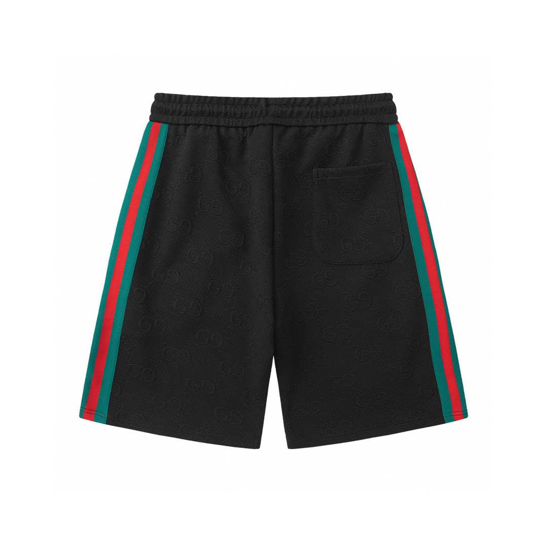 Double G Embroidery Side Stripe Shorts