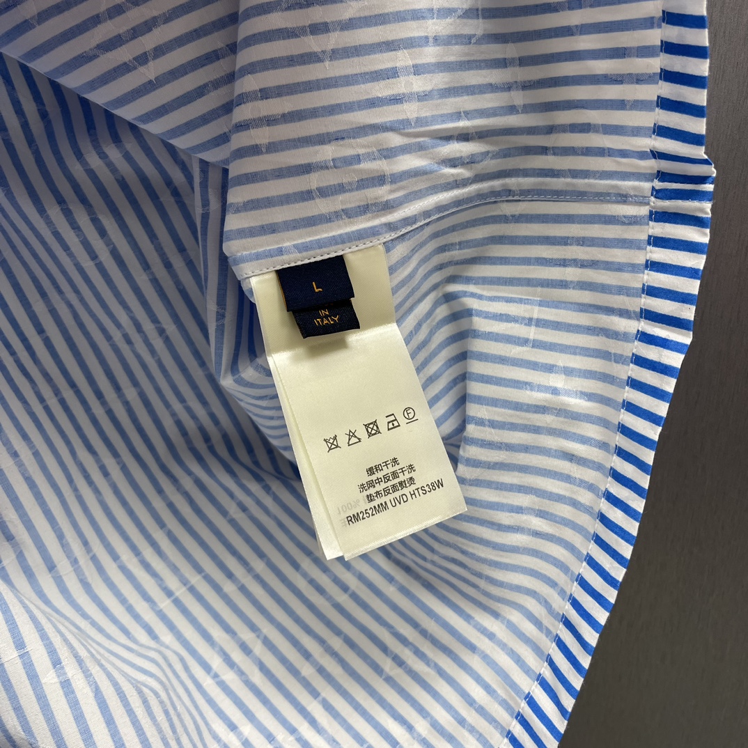 Striped Patchwork Short-Sleeve Shirt