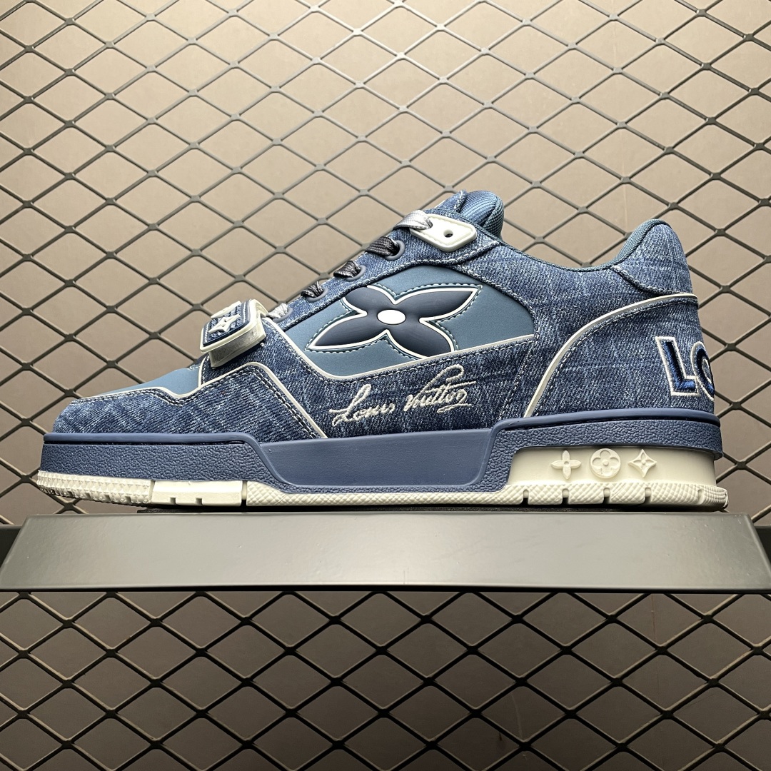 Denim Low-Top Casual Sneakers