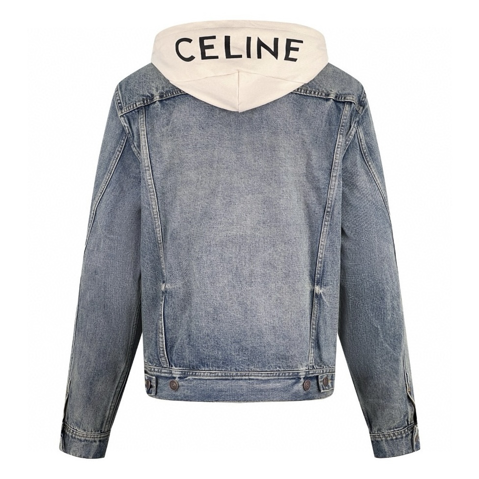 CELINE Hooded Denim Jacket
