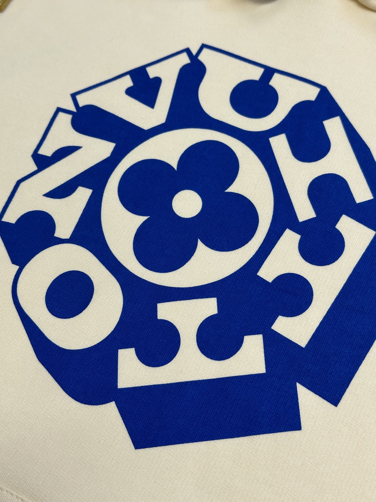 Blue Floral Print Hoodie