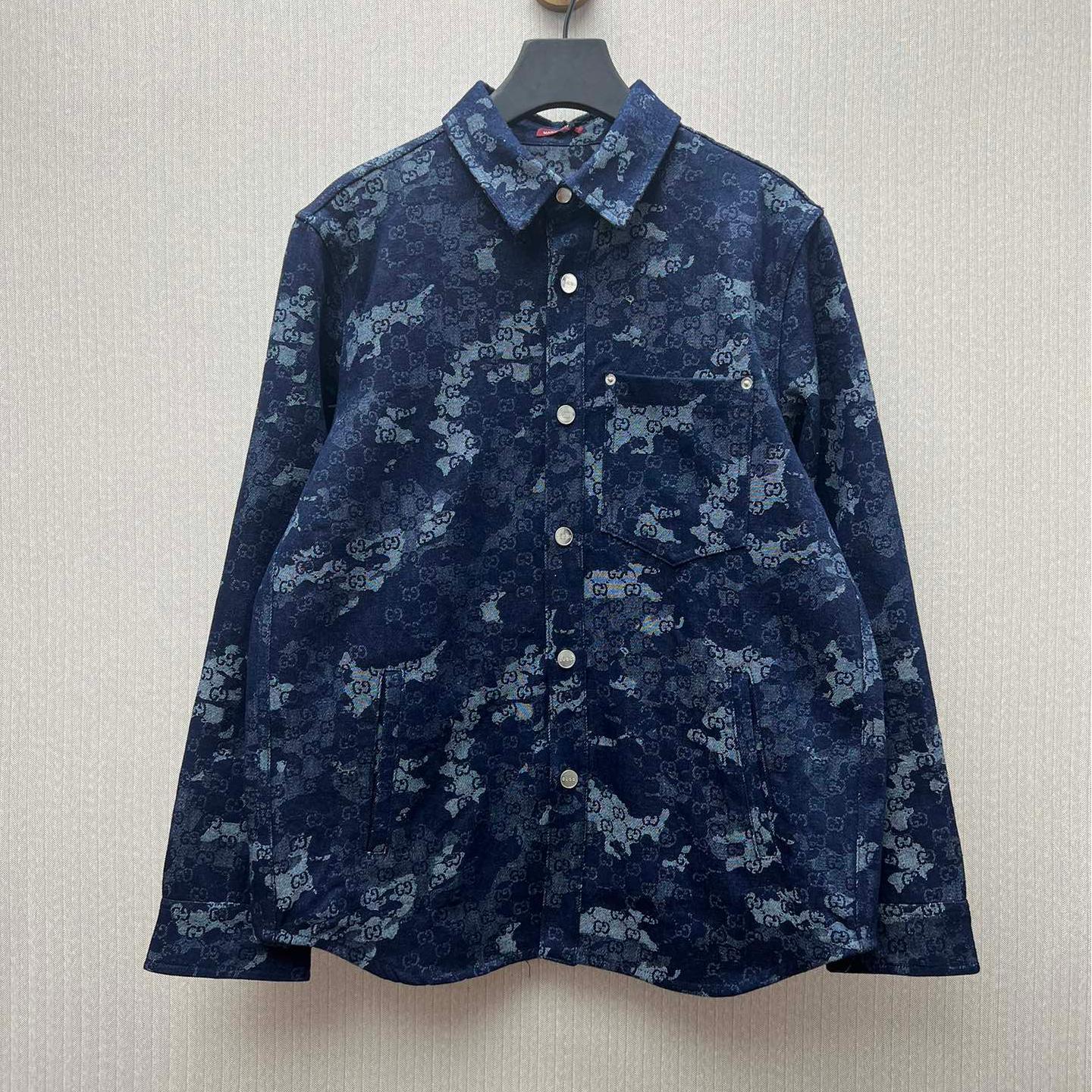 Dark Blue Jacquard Jackets