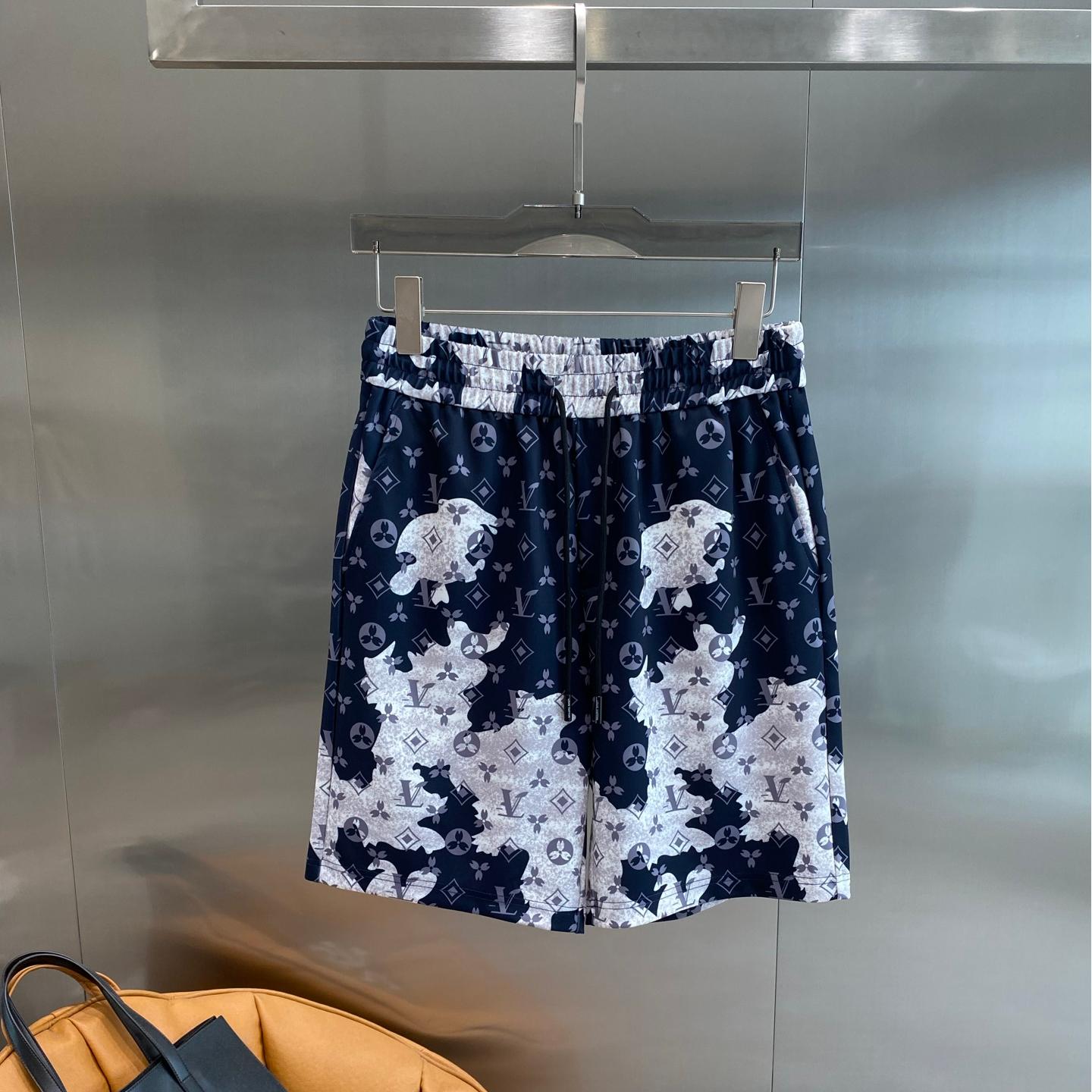 Dark blue paired with white shorts