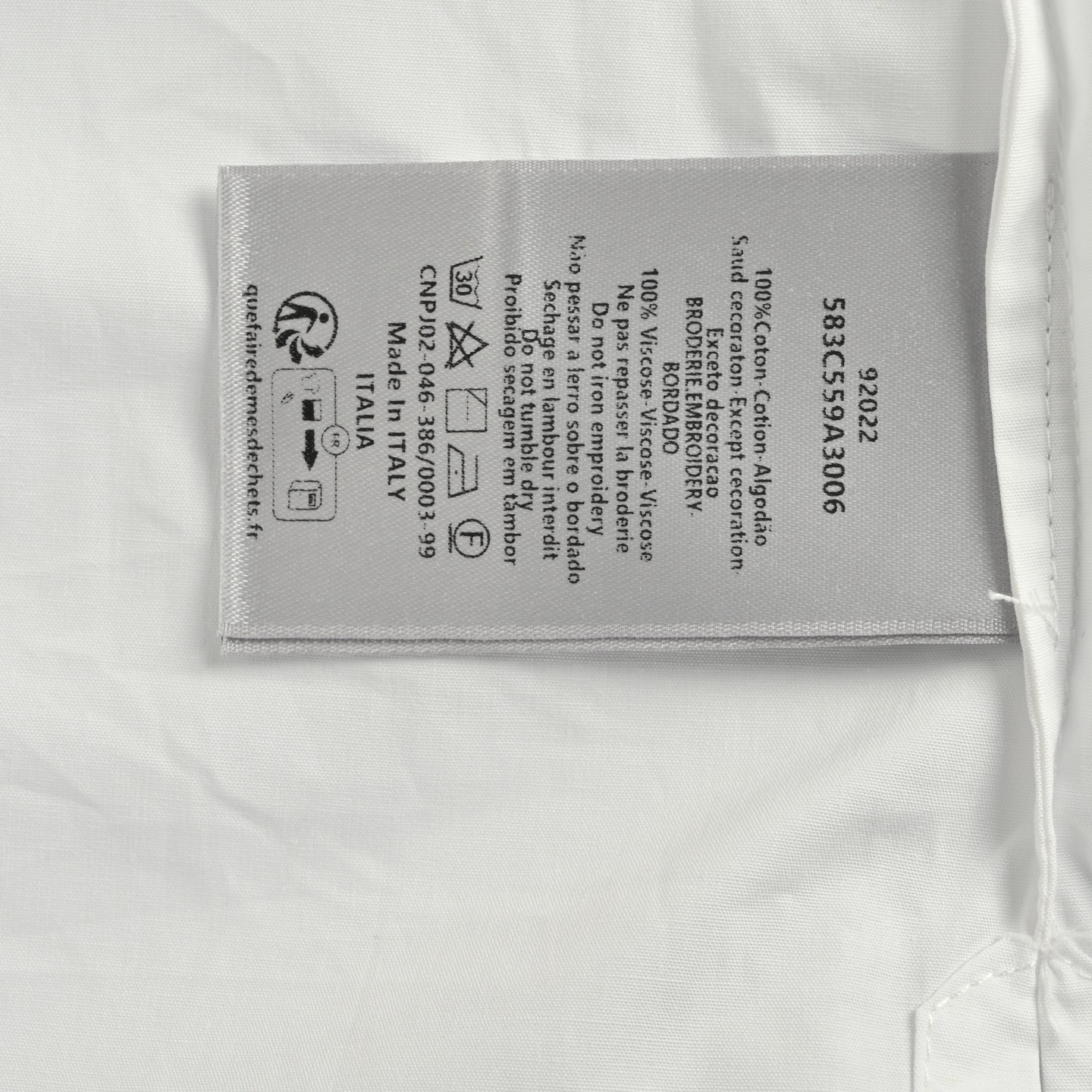 Lily of the Valley Embroidered Short-Sleeve Shirt