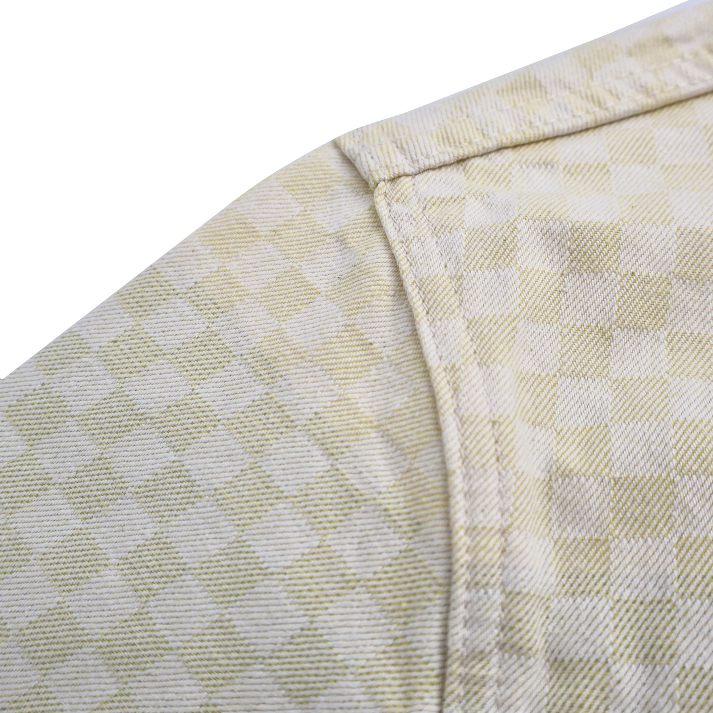 gradient checkerboard denim jacket