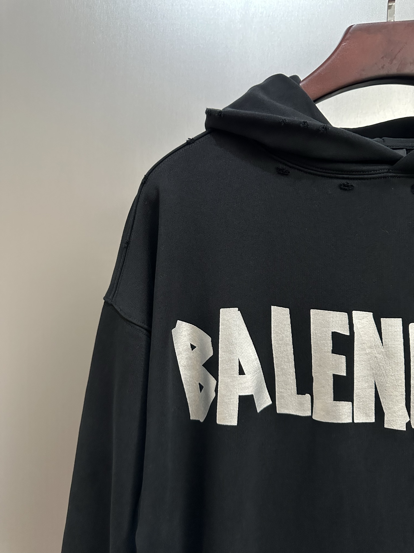 Masking Tape and Silver Tape Patchwork Hoodie