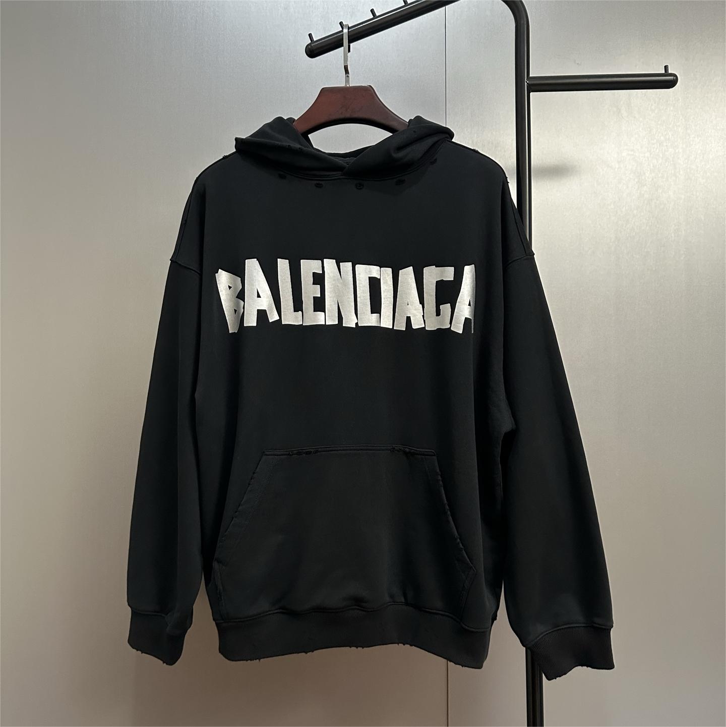 Masking Tape and Silver Tape Patchwork Hoodie