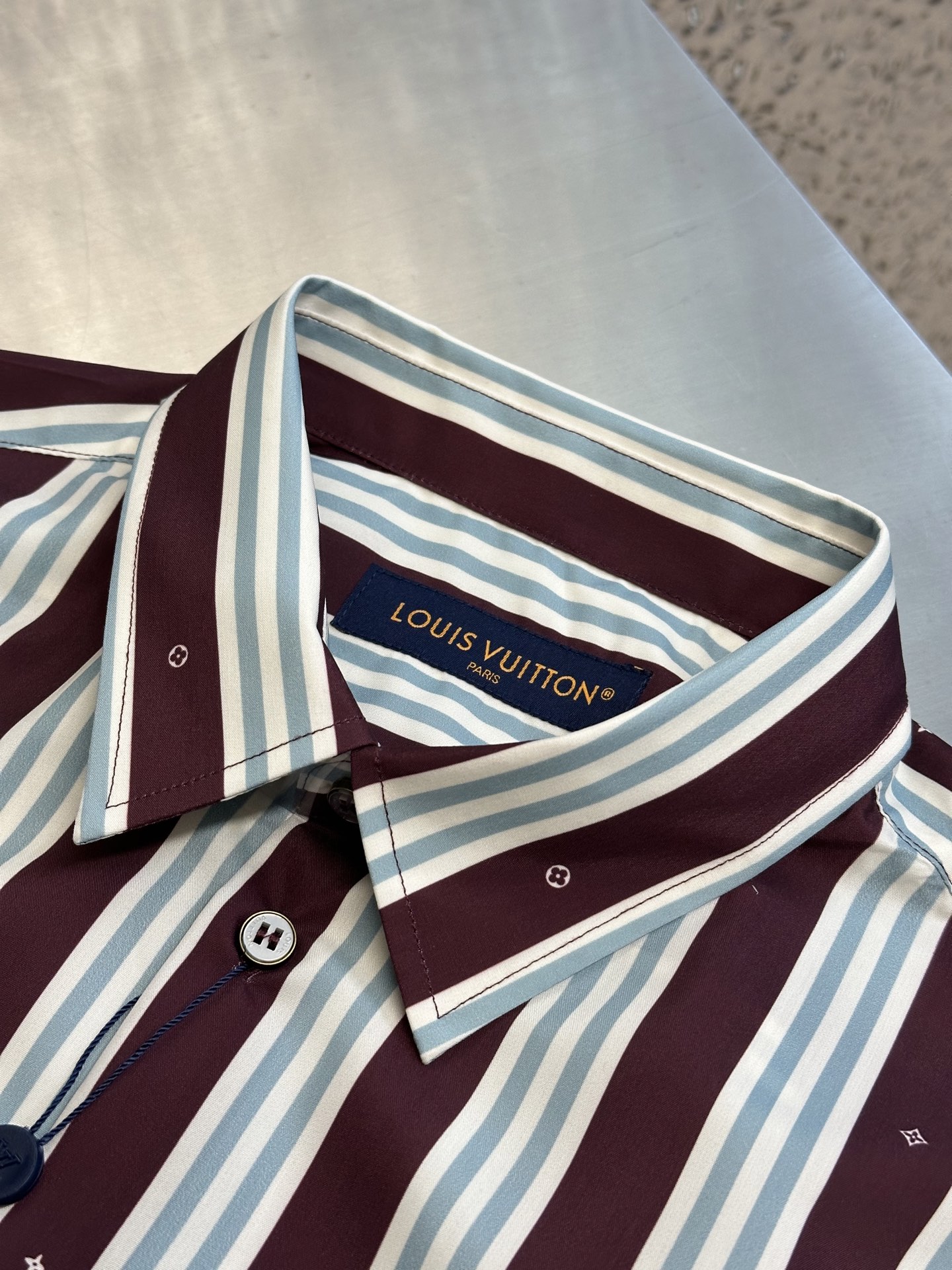 Striped short-sleeve shirt