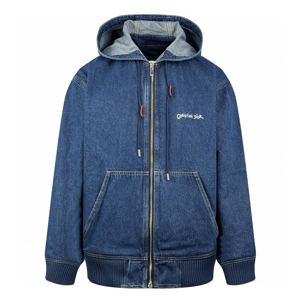 Cistian Signature Hooded Denim Jacket