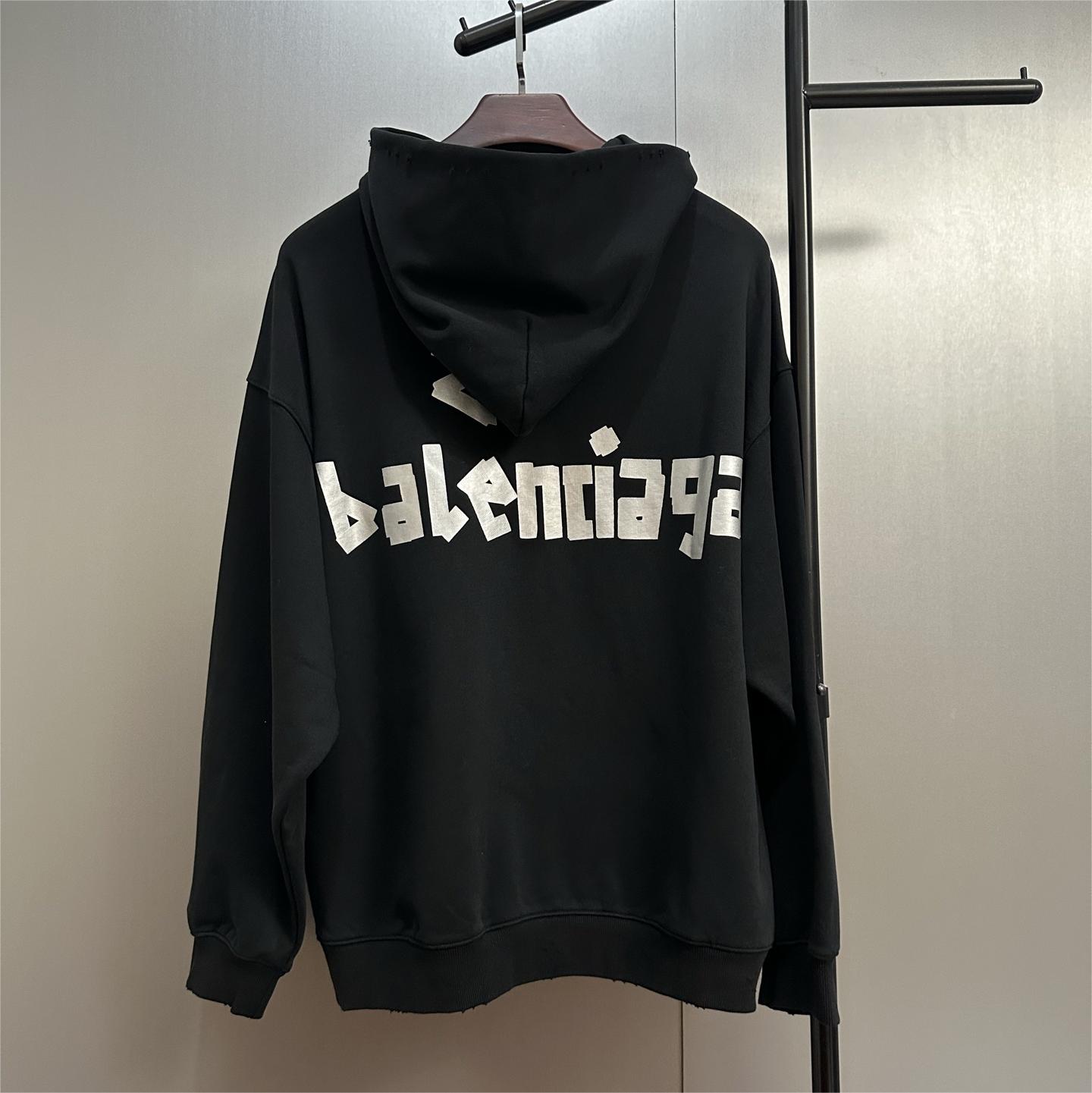 Masking Tape and Silver Tape Patchwork Hoodie