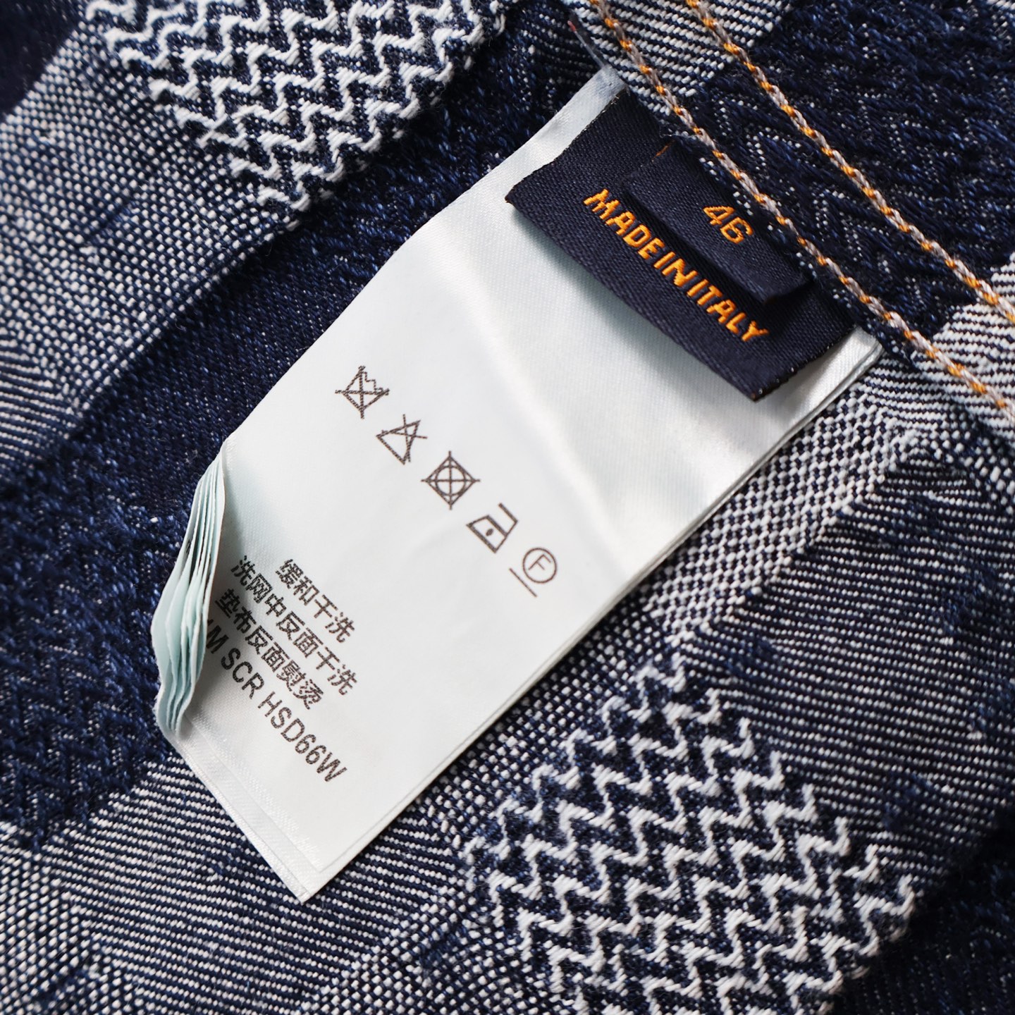 Jacquard Checkered Denim Jacket