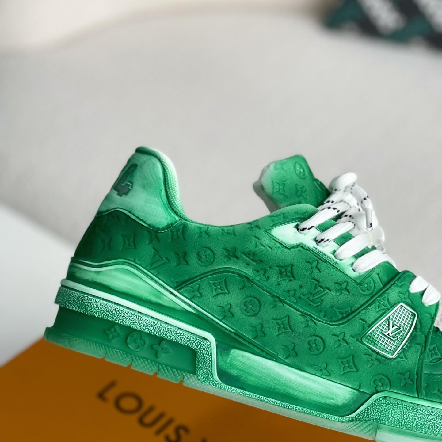 GREEN TRAINER SNEAKERS
