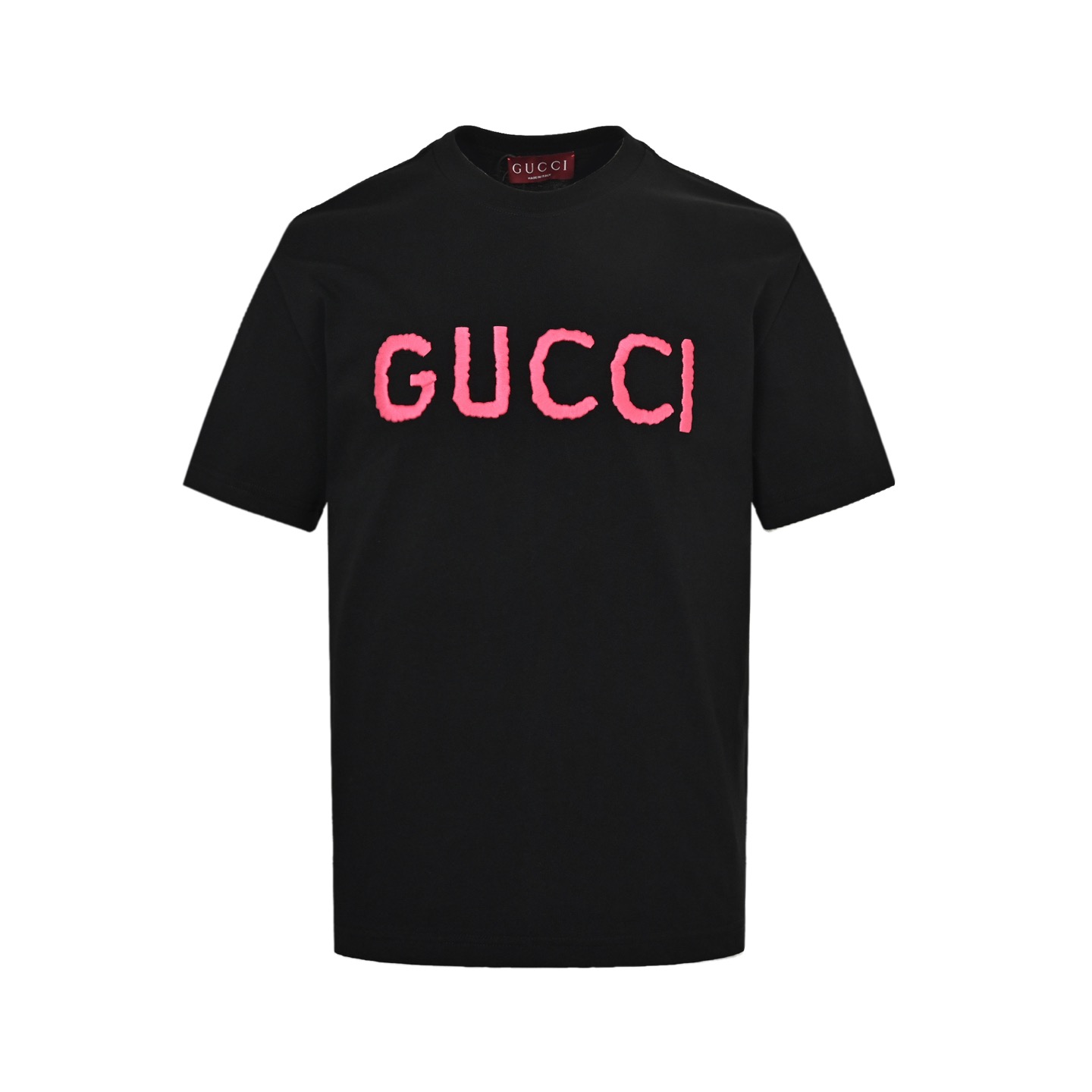 Pink Letter Logo Embroidered T-Shirt