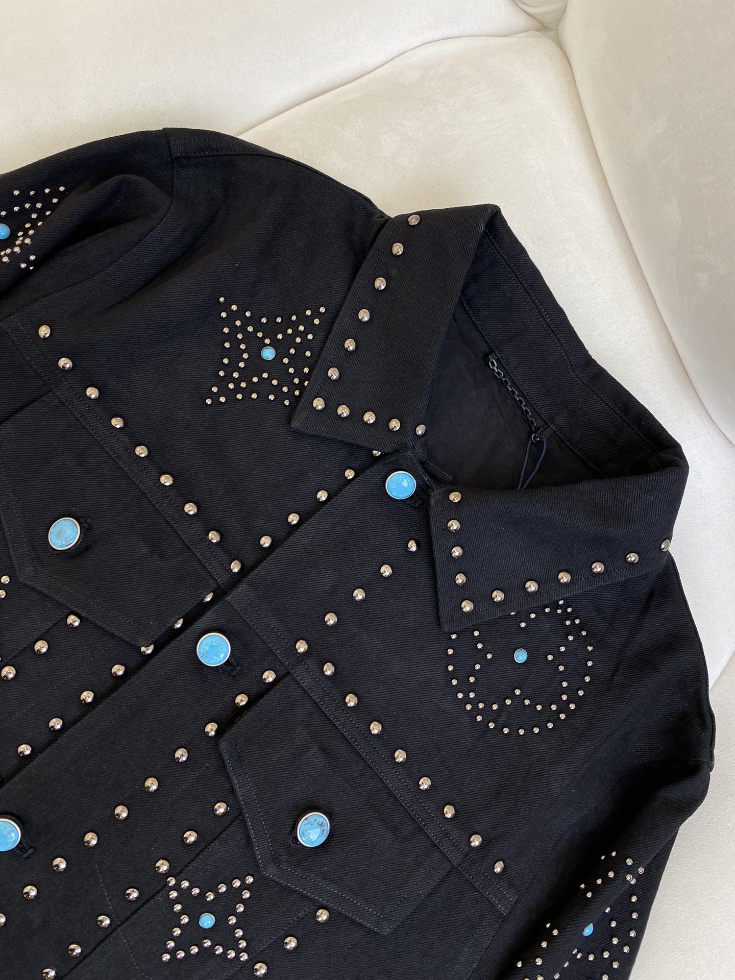 Turquoise Rivet Denim Jacket