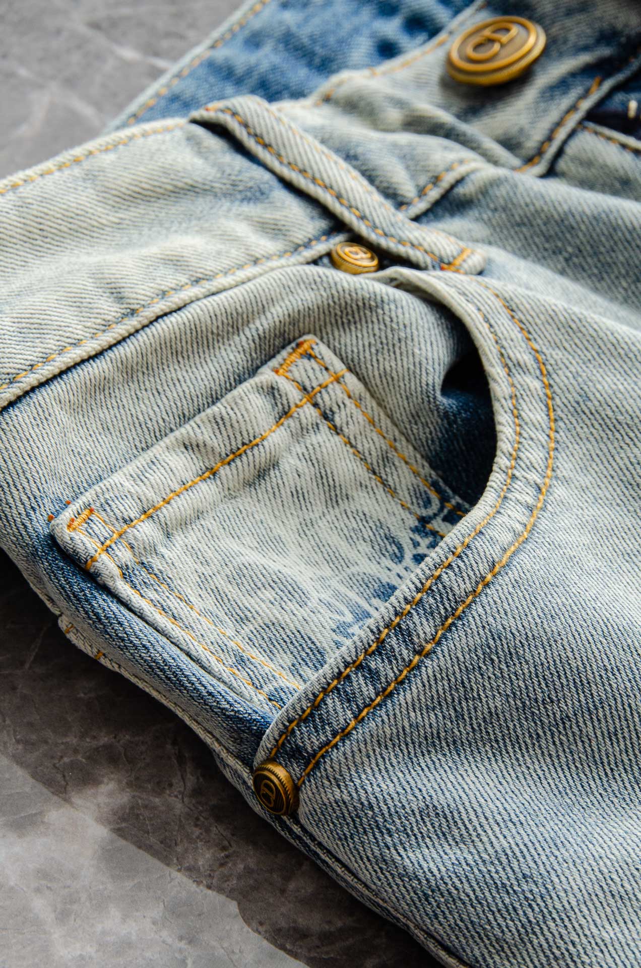 2025SS Men's Fashion Straight-Leg Denim Jeans