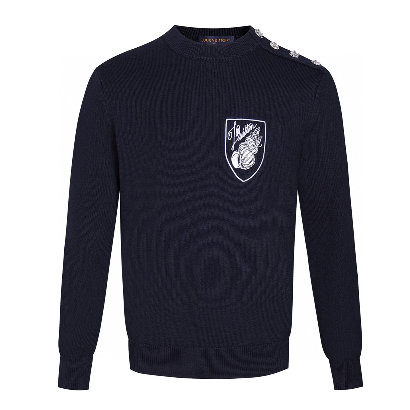 conch embroidered diamond sweater