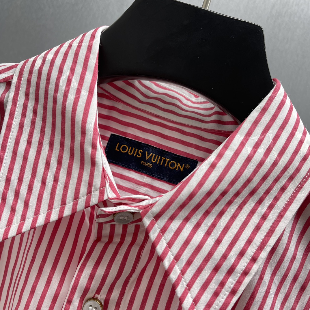 Striped Patchwork Short-Sleeve Shirt