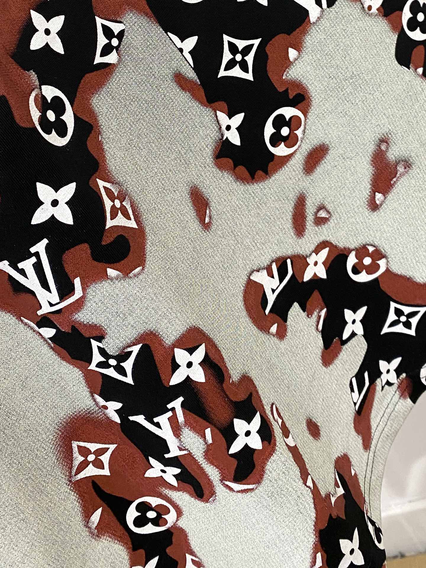 All-over Printed Flame Cloud Crew Neck T-Shirt