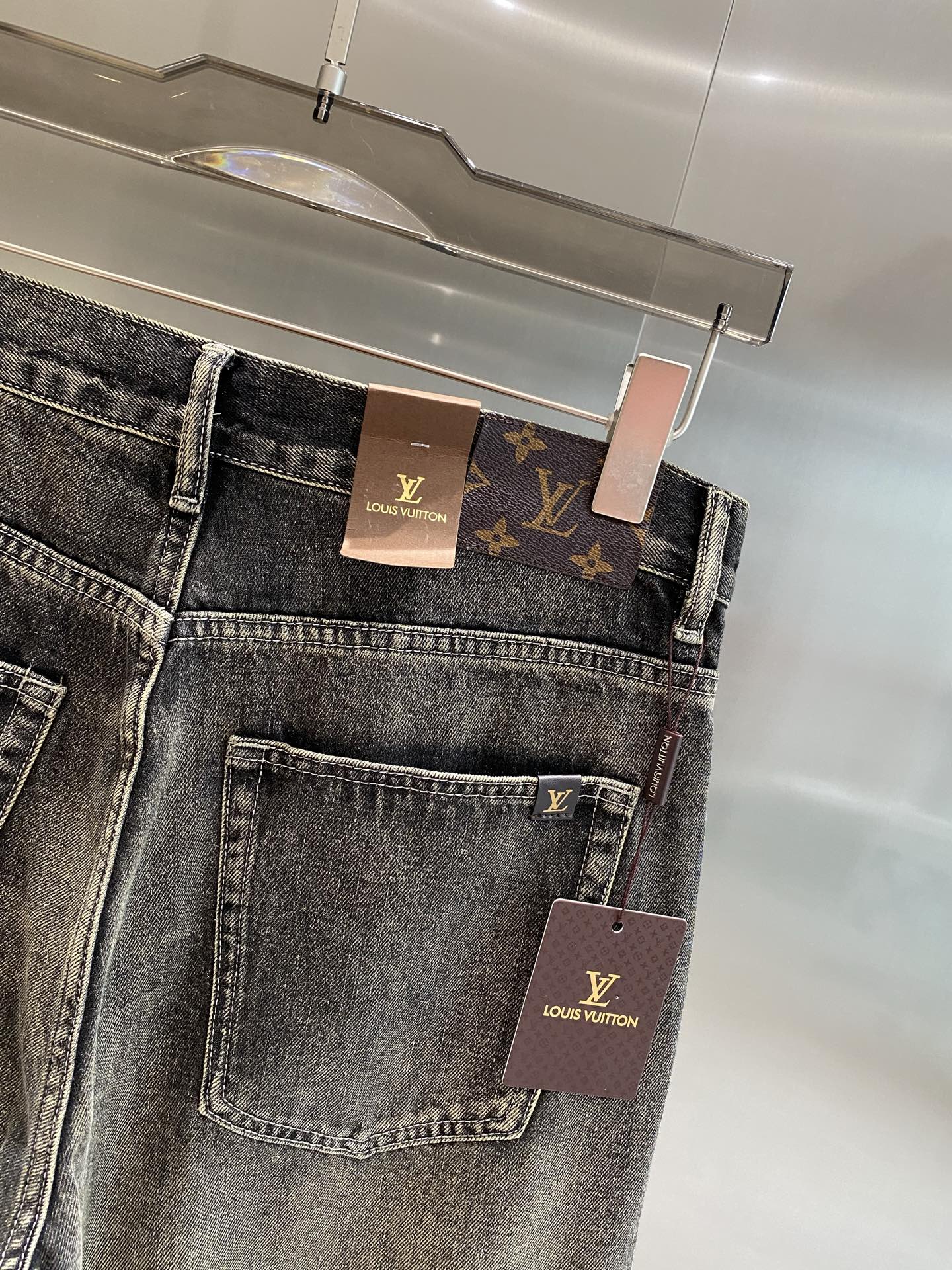 Washed Black Denim Jeans