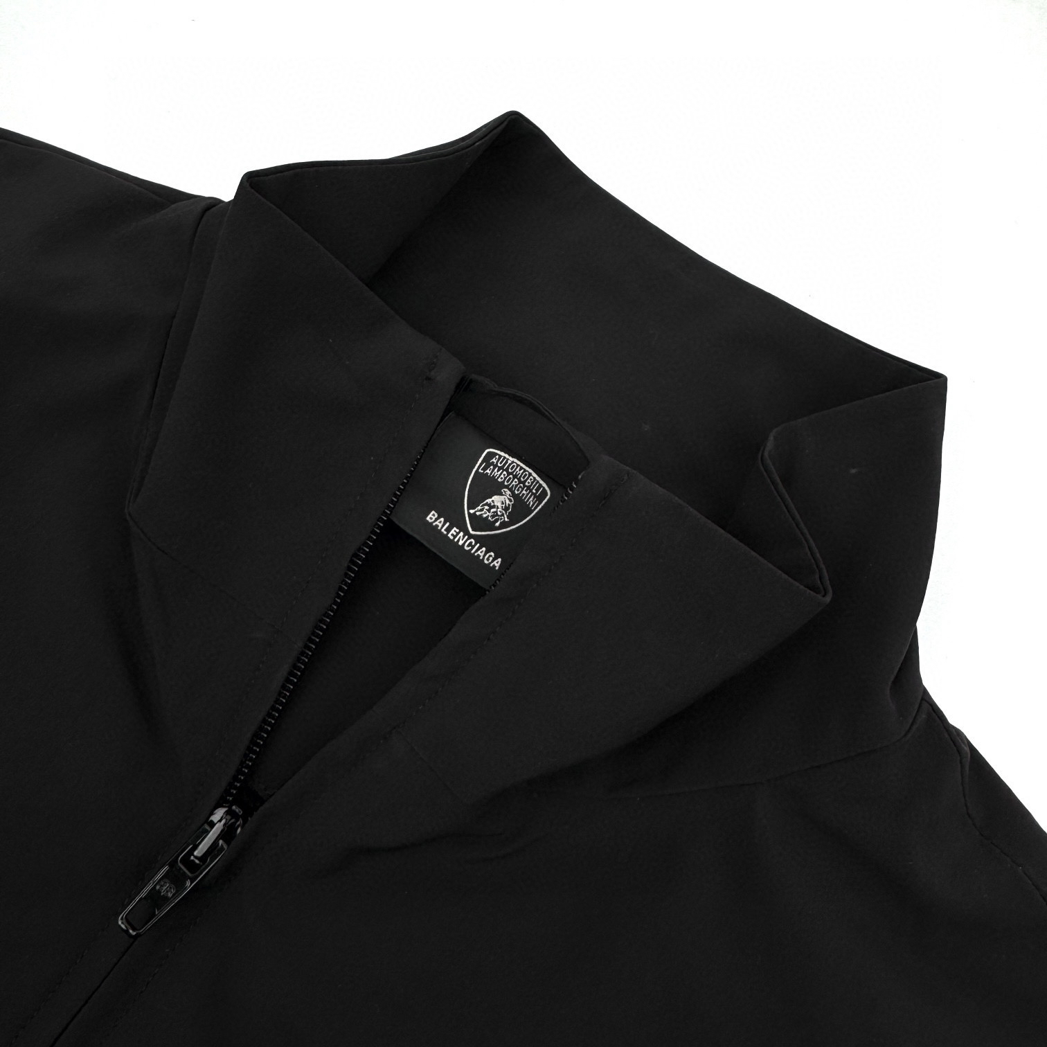 Black Embroidered Zip-Up Jacket